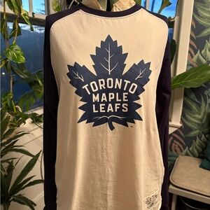 Toronto Maple Leafs Raglan Tee - Navy & Cream